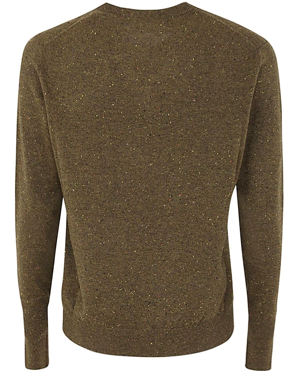 Ballantyne Green V Neck Pullover With Diamonds for men