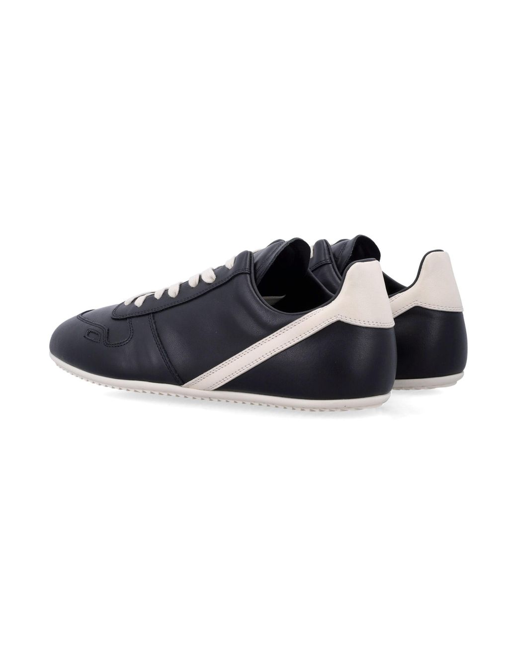Rick Owens Blue Leather Minimal Sneakers for men