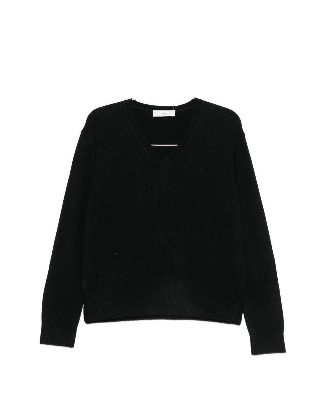 DUNST Black Wool And Cashmere V-Necked Sweater