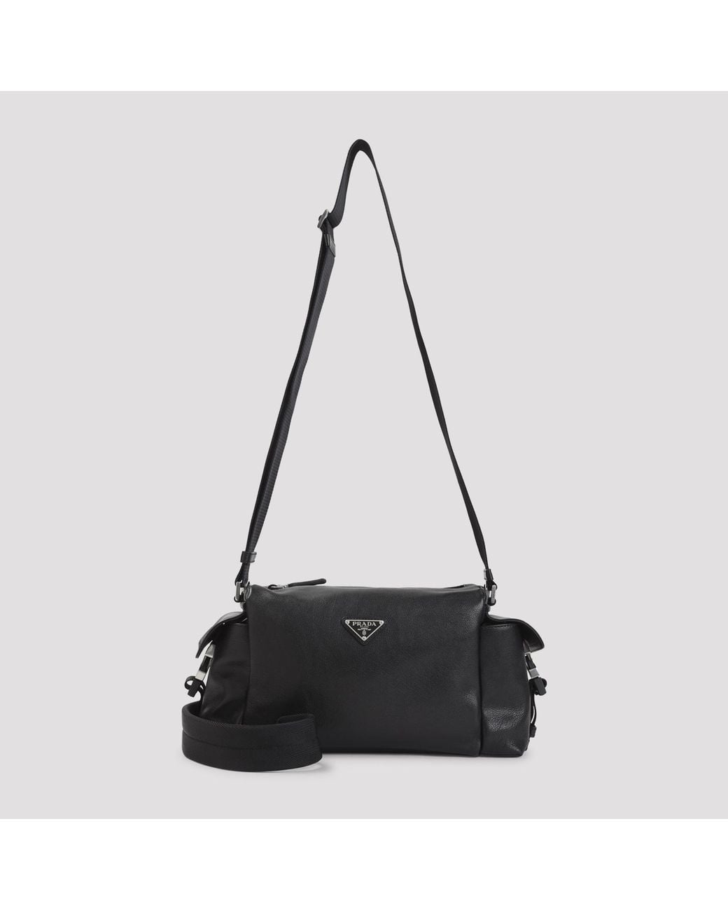 Prada Black Leather Bandoliera Bag