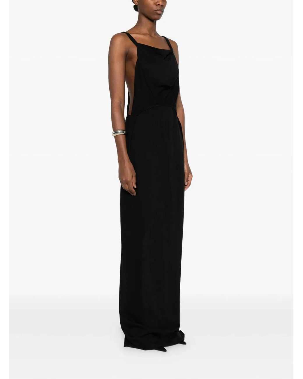 Rick Owens Black Temple Gown