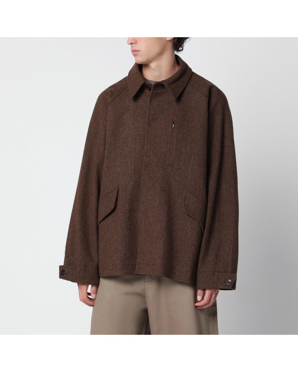 YMC Brown Wool Jacket for men