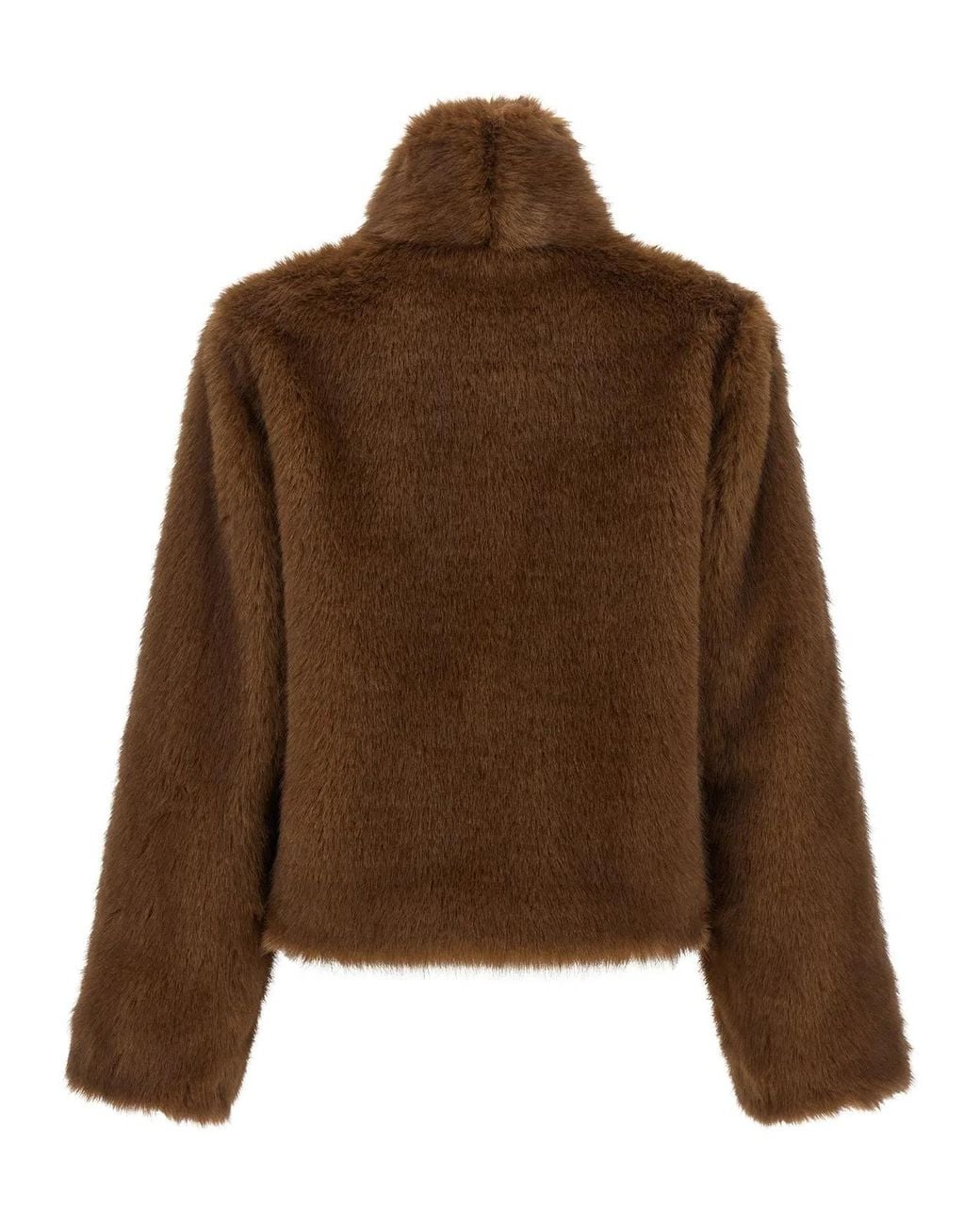 BB COUTURE Brown B&B Couture 'Farrah First' Eco-Fur Coat