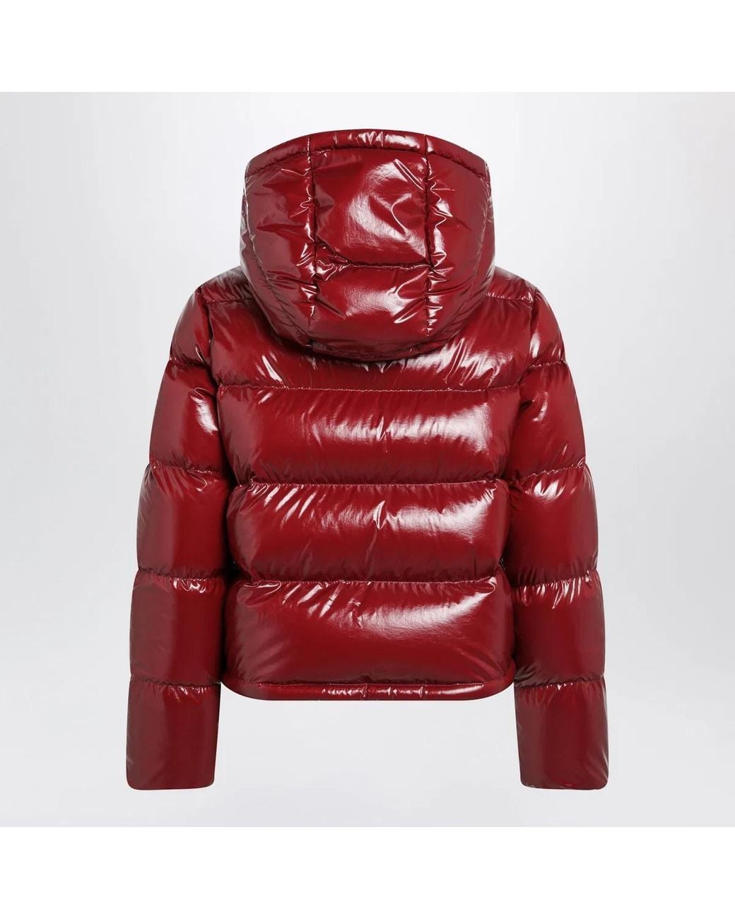 Moncler Red Niveole Cropped Down Jacket