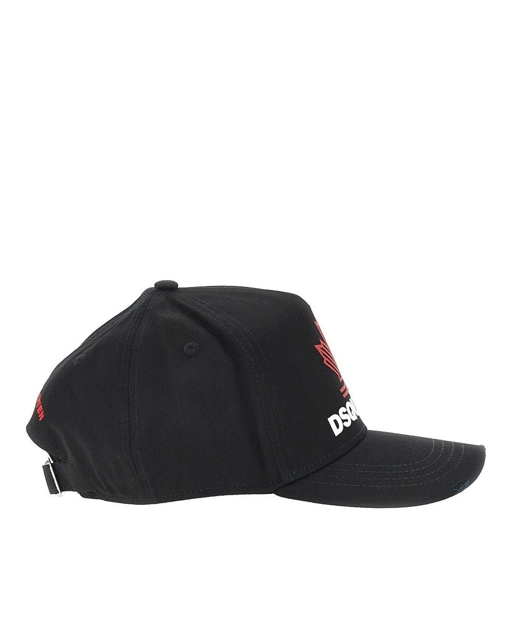 DSquared² Black Baseball Cap With Logo for men