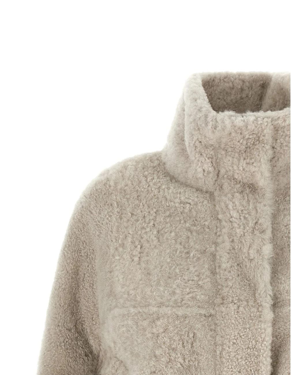 Brunello Cucinelli Natural Cropped Fur