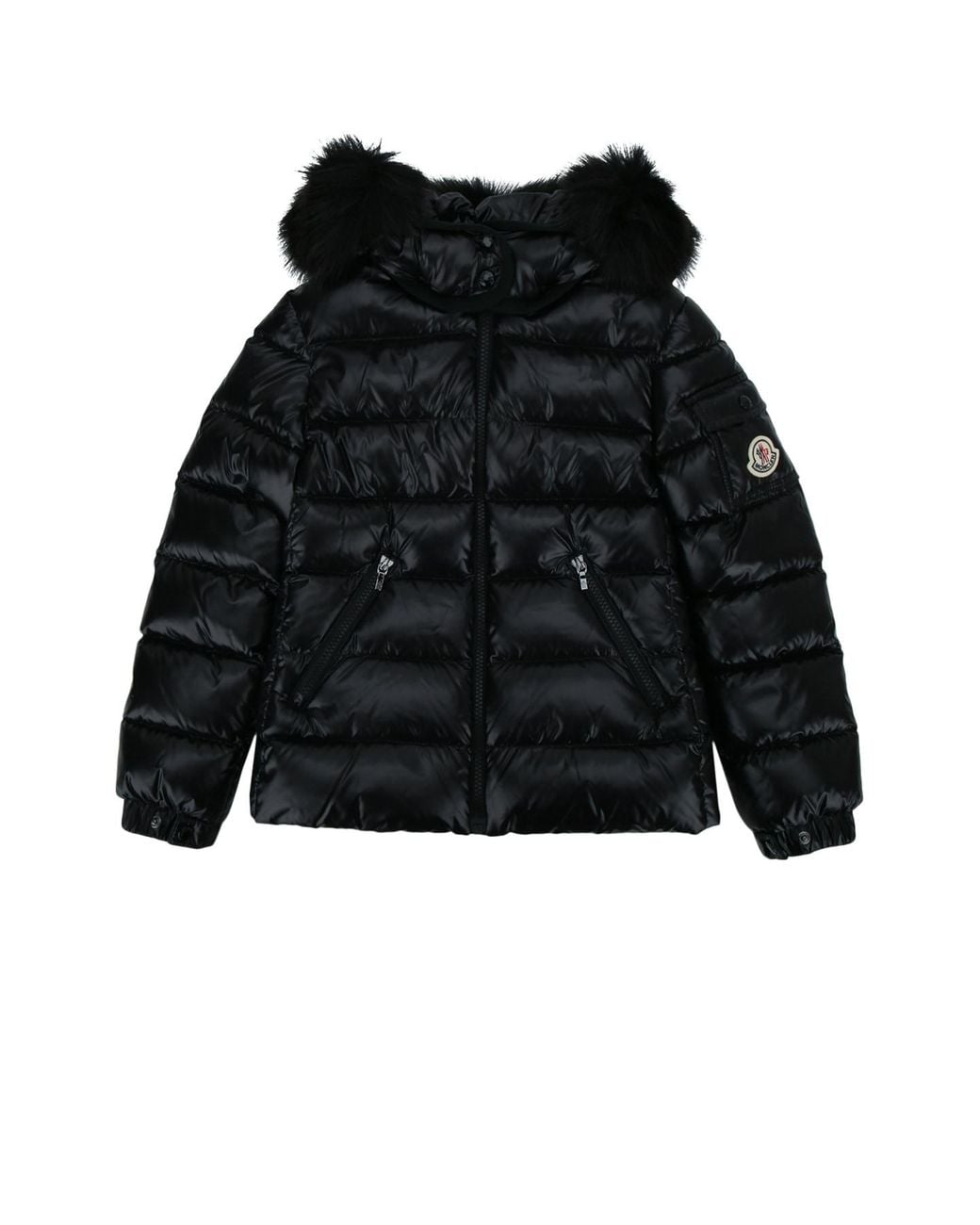 Moncler Black Kids Puffer Jacket With Hood