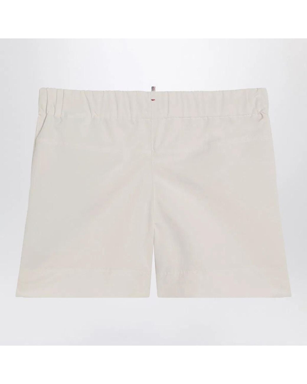 Moncler White Technical Froissé Shorts