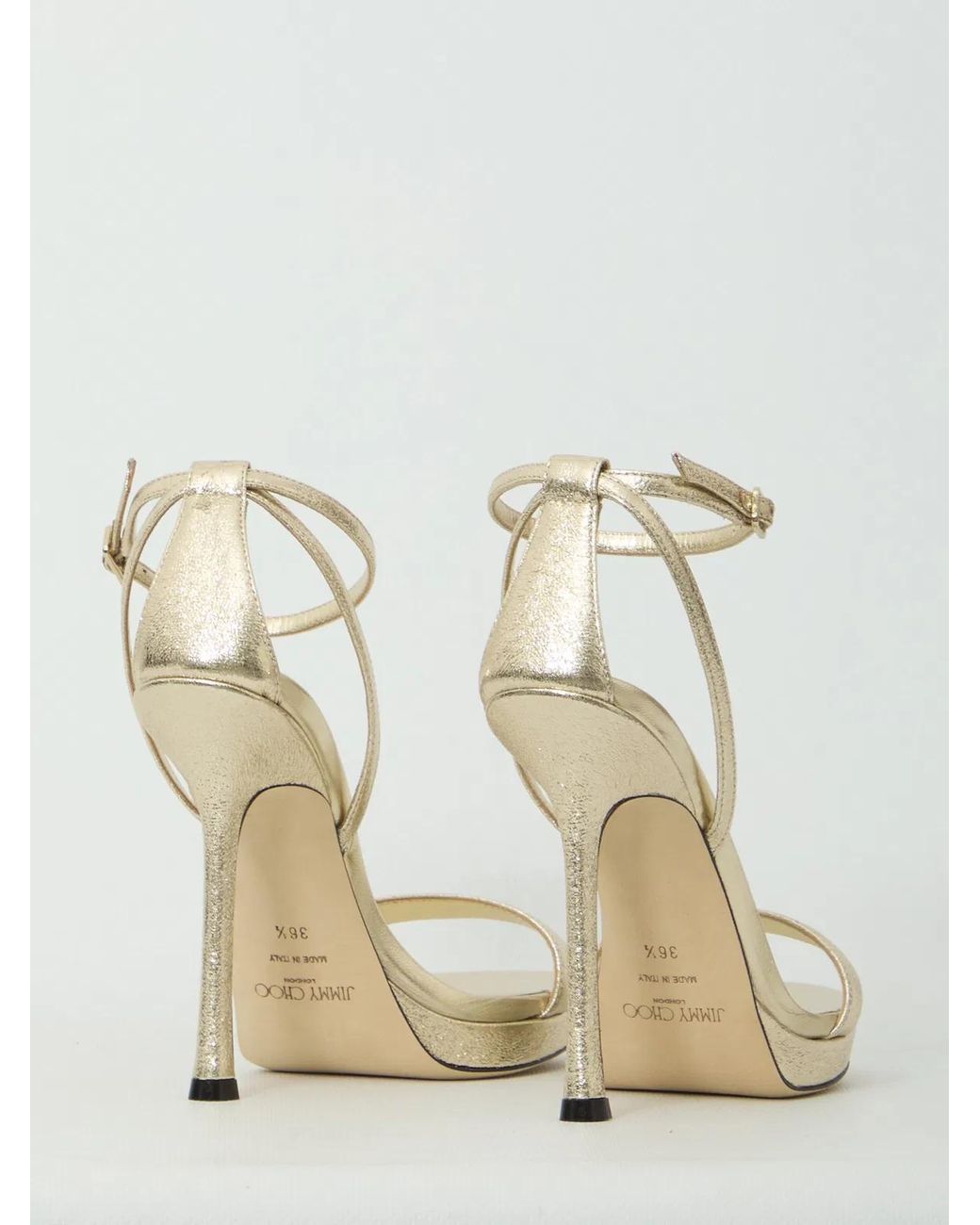 Jimmy Choo Metallic Moza 120 Platform Sandals