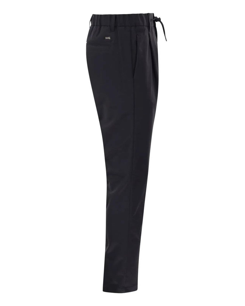 Herno Blue Technical Fabric Drawstring Trousers for men