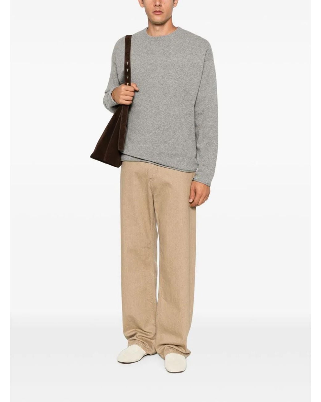 Extreme Cashmere Gray Cashmere Crewneck Sweater