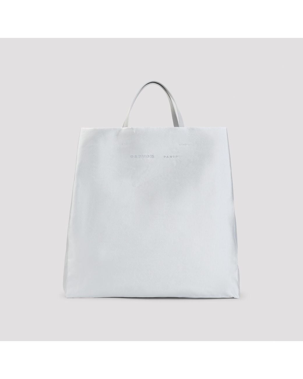 Carven White Cornflower Jeanne Tote Bag
