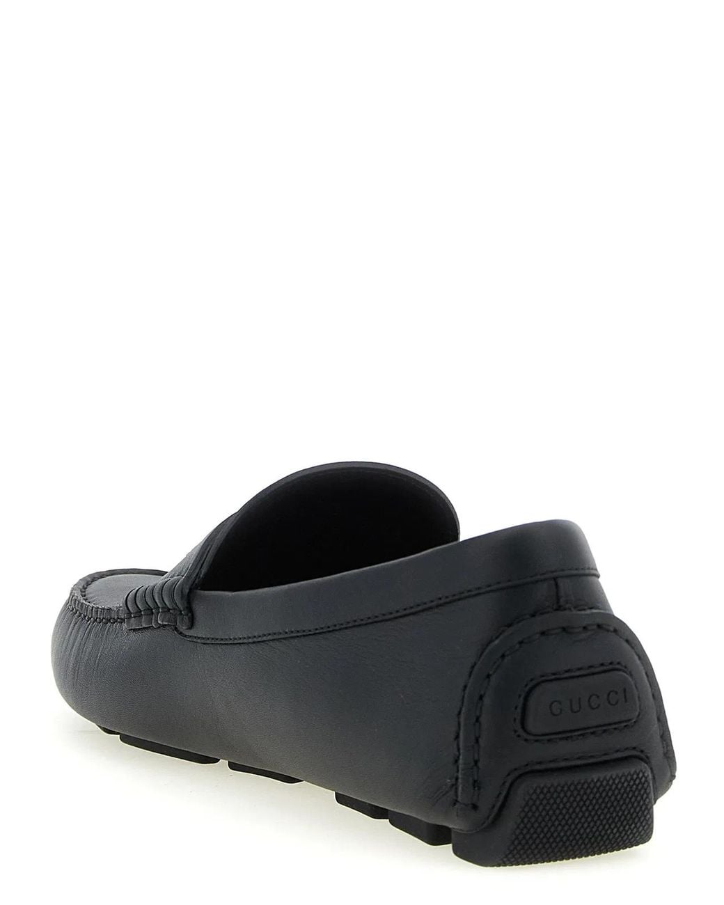 Gucci Black Stripes Loafers for men