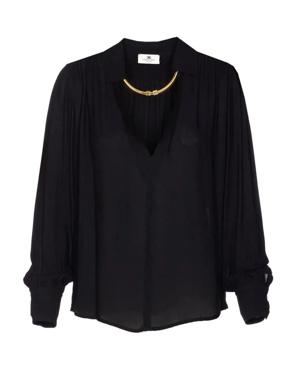 Elisabetta Franchi Blue Georgette Blouse
