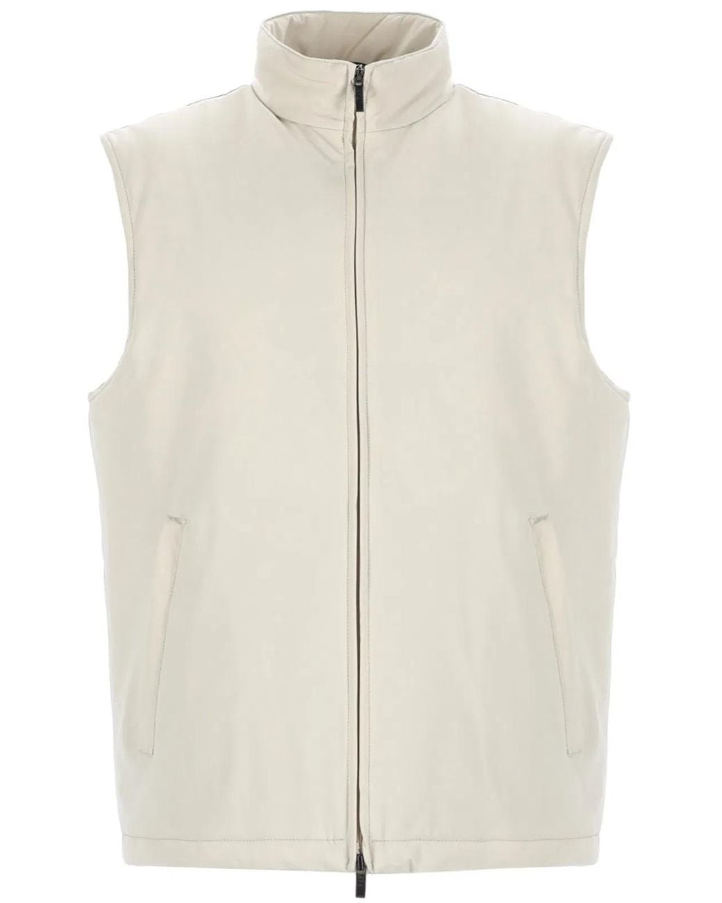Fay White Turtleneck Vest for men