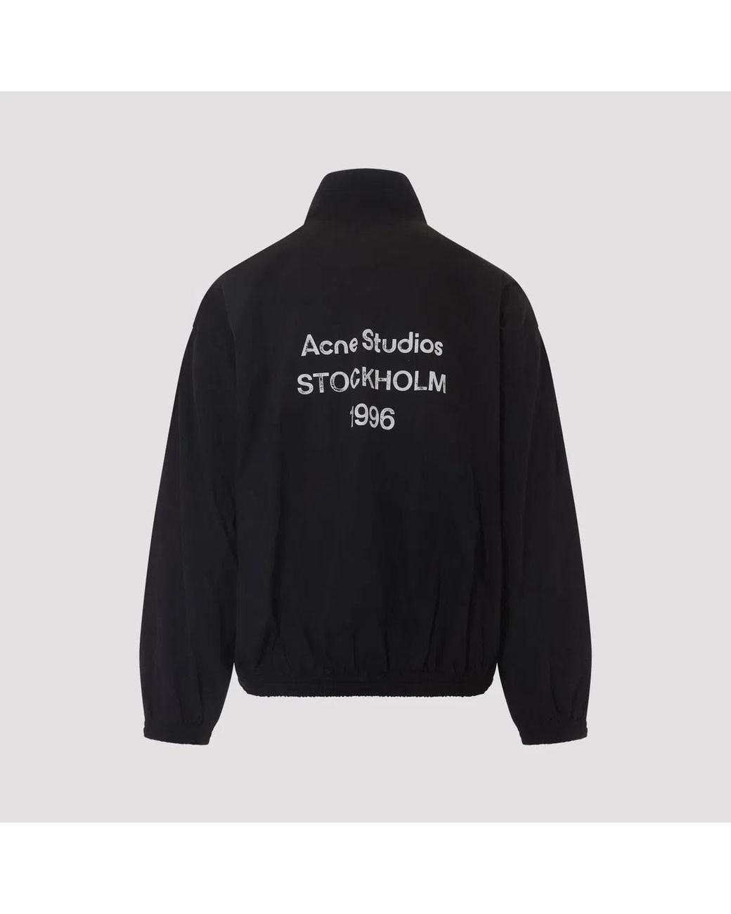 Acne Black Logo Nylon Blouson Jacket for men