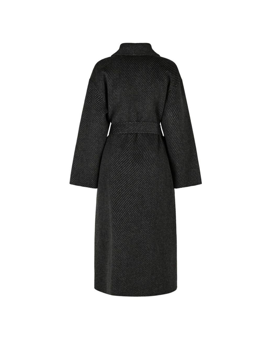 Emporio Armani Black Wool Coat