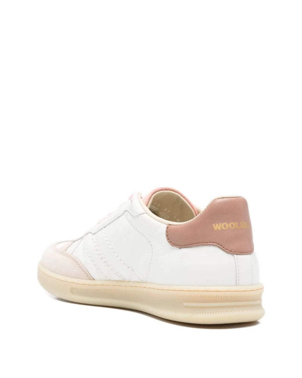 Woolrich White Double U Leather Sneakers