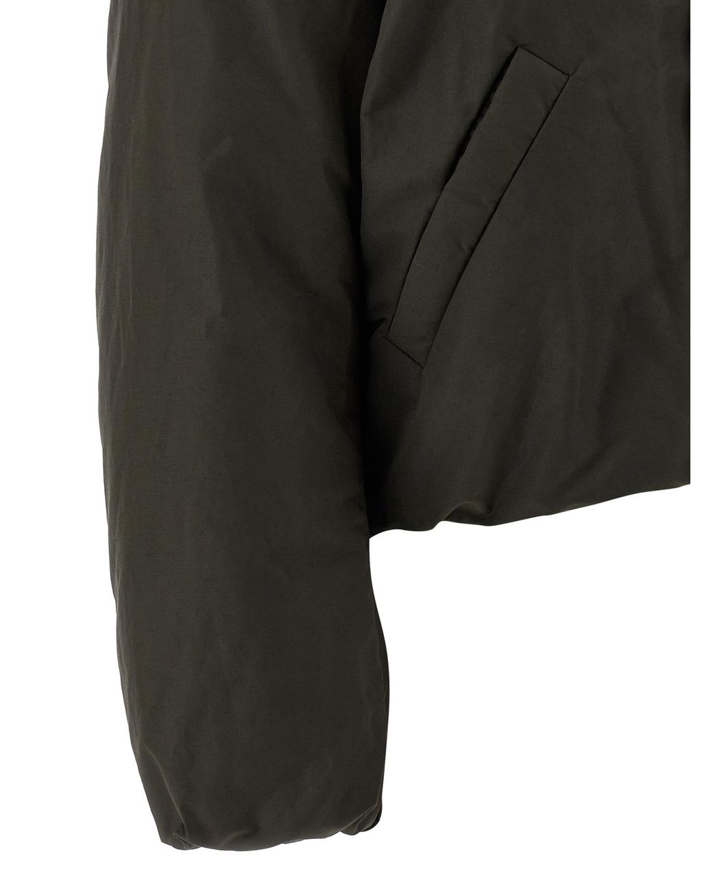 Lemaire Black Bubble Collar Cropped Down Jacket