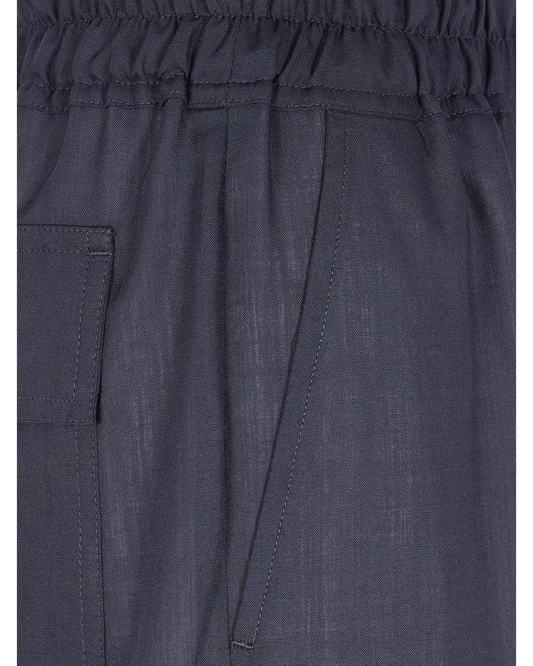 Rick Owens Blue "Dietrich Drawstring" Trousers