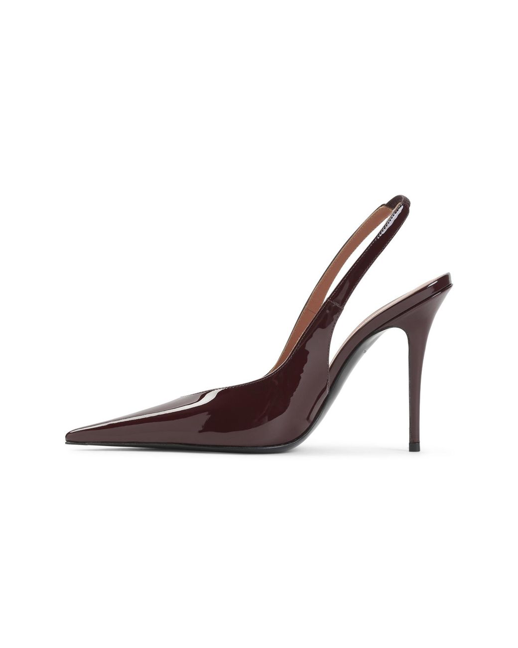 AMINA MUADDI Brown Merlot Anok Patent Slingback