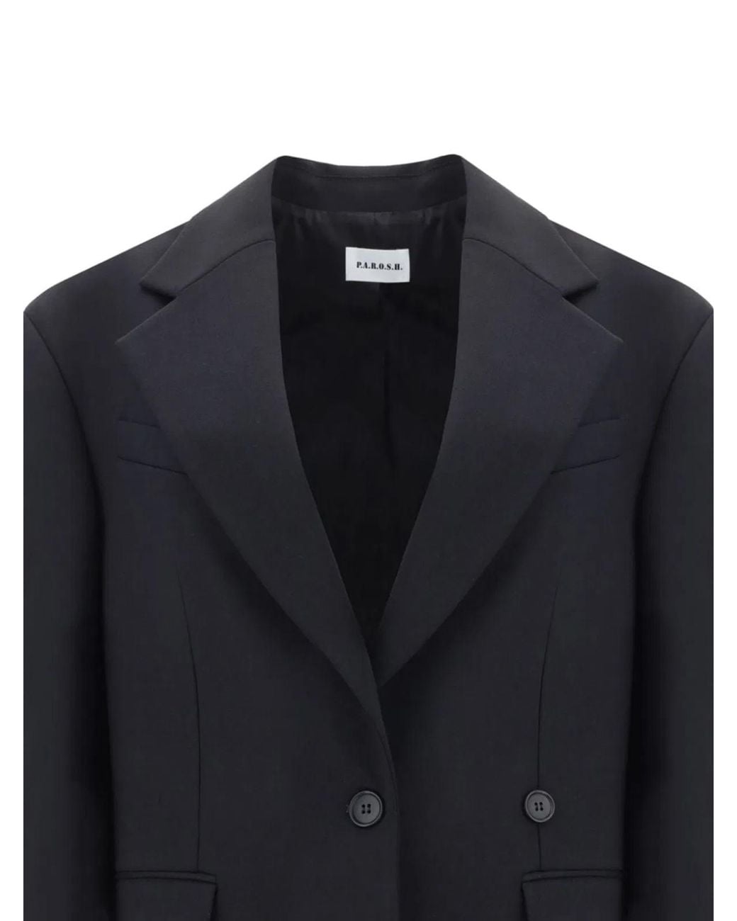 P.A.R.O.S.H. Blue Wool Single-Breasted Blazer Jacket