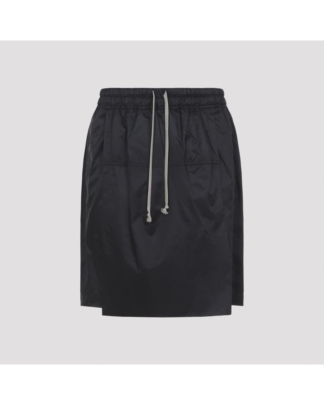 Moncler Black Kilt Shorts Moncler + Rick Owens for men