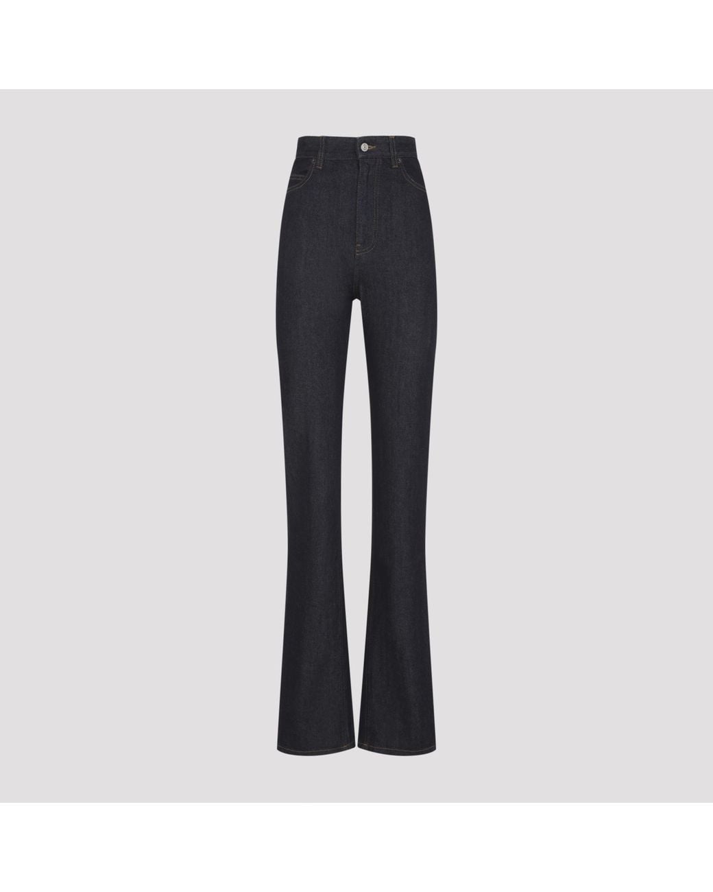 Balenciaga Blue High Waist Slim Jeans