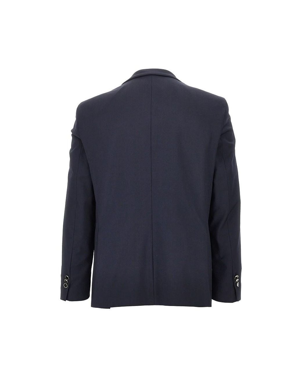 MARSĒM Blue Light Wool-Blend Double-Breasted Jacket for men