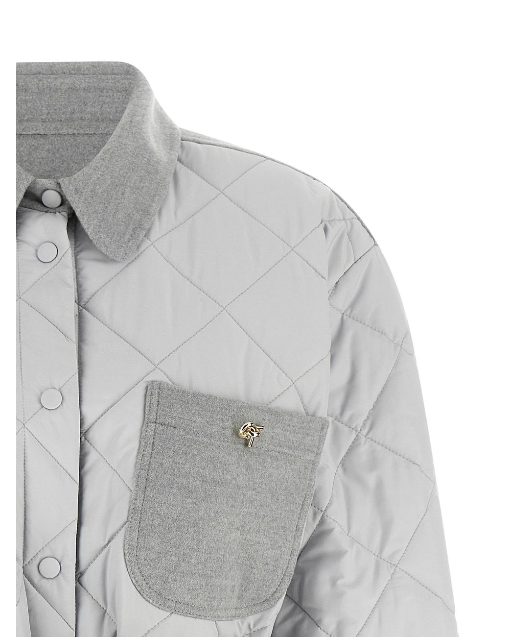 Fabiana Filippi Gray Hybrid Overshirt