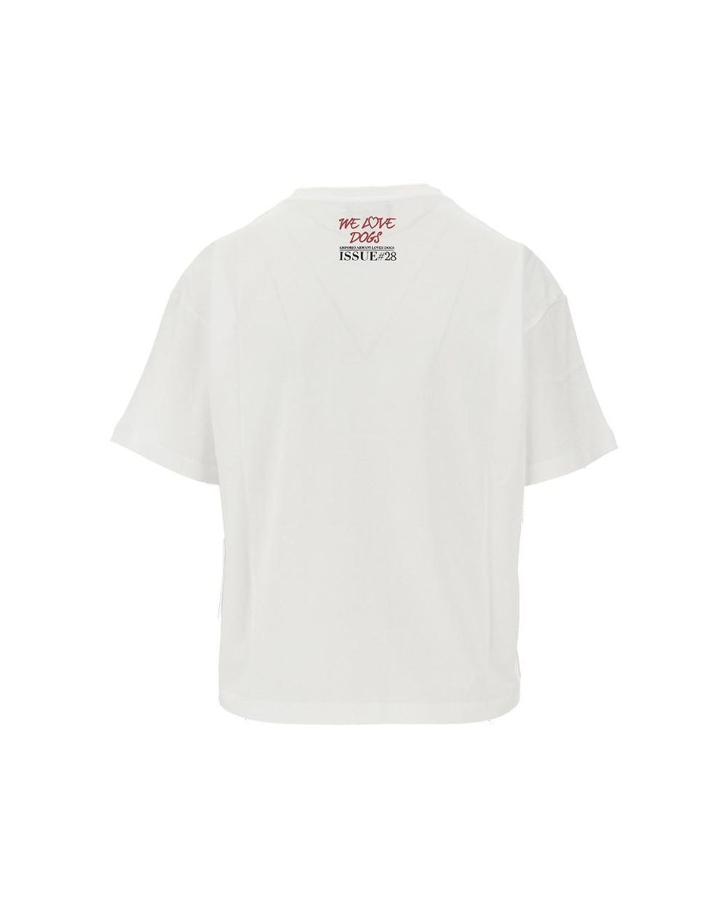 Emporio Armani White Asv We Love Dogs T-Shirt