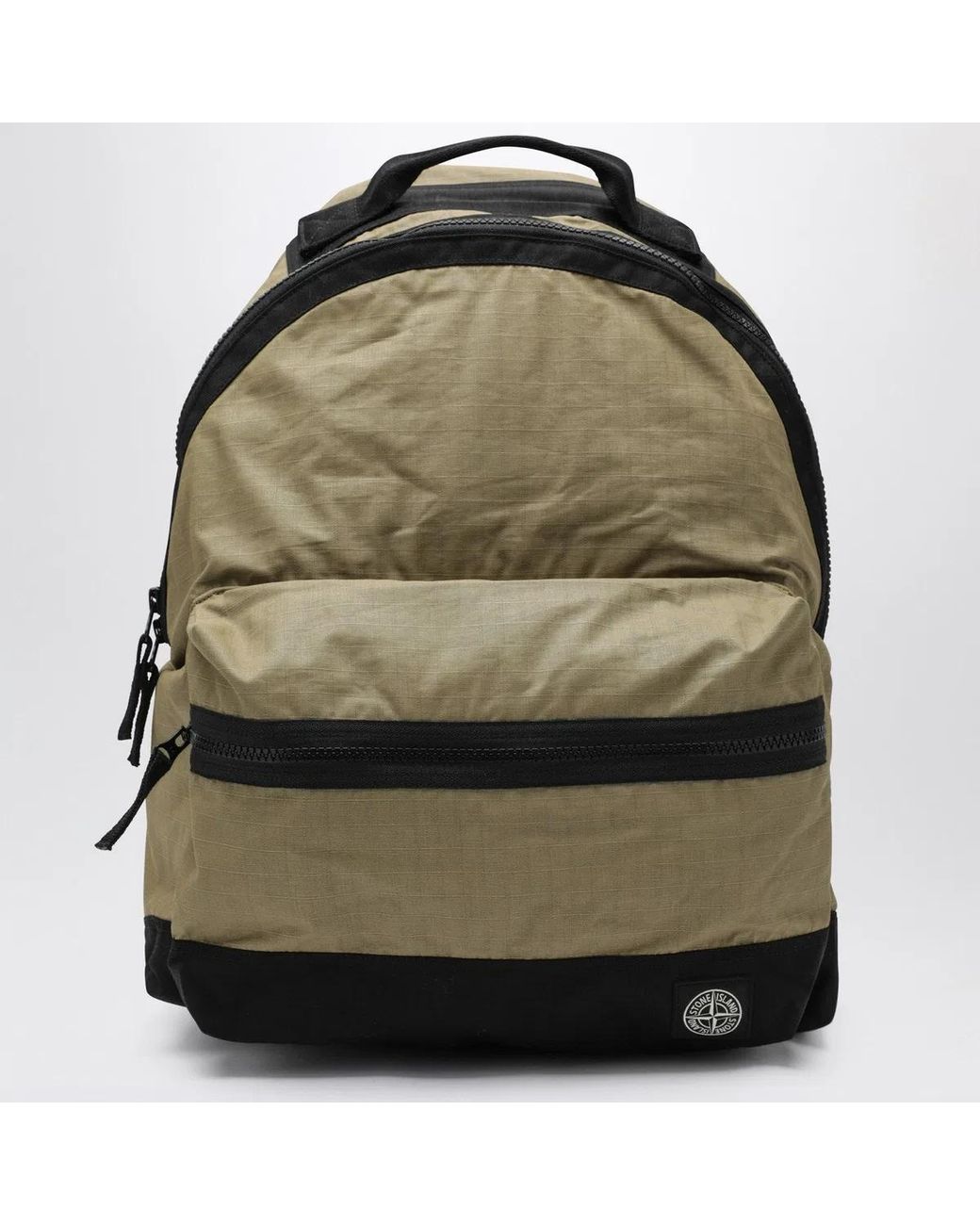 Stone Island Green Military Cotton Ripstop Backpack for men