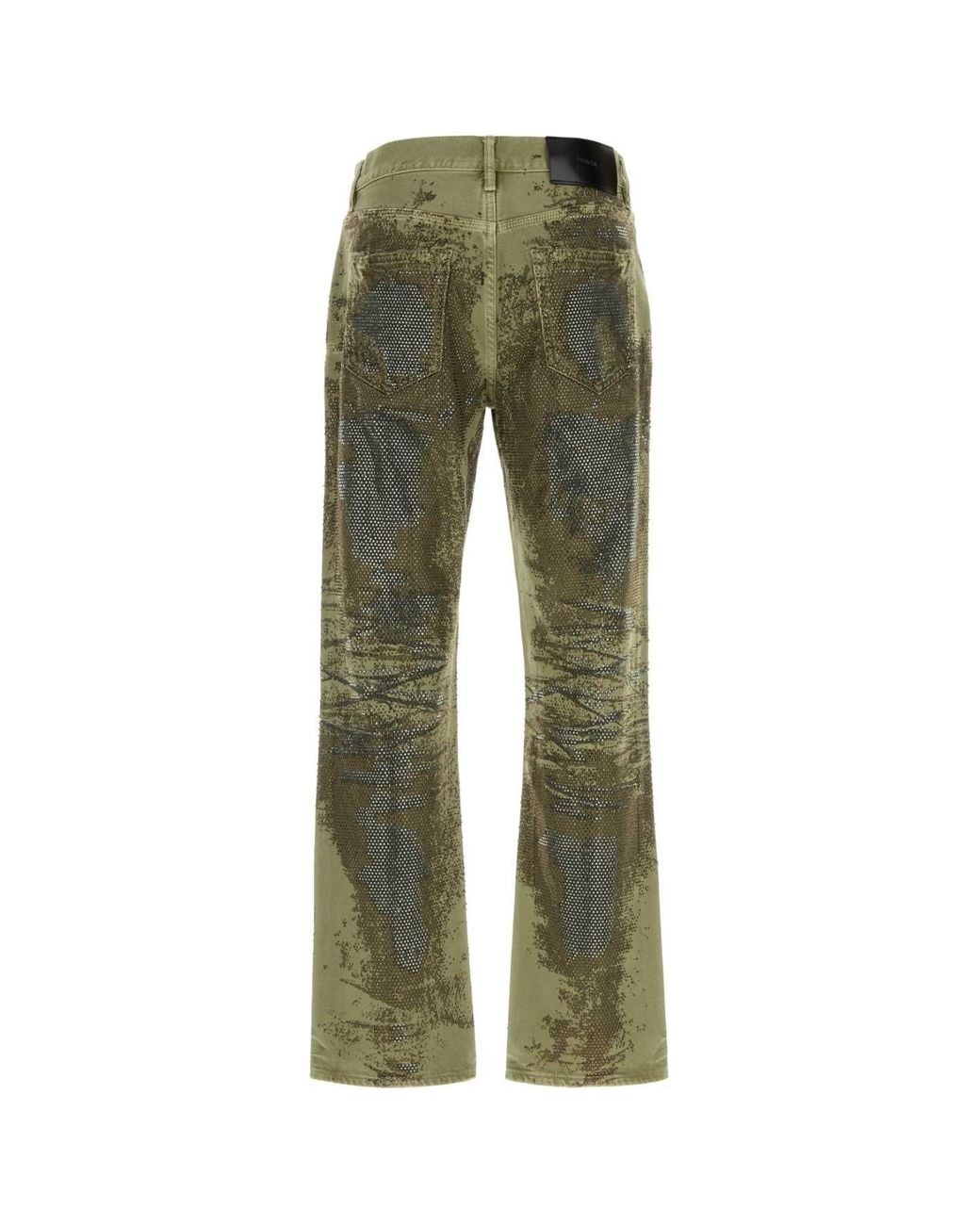 Purple Denim Green Denim Jeans for men