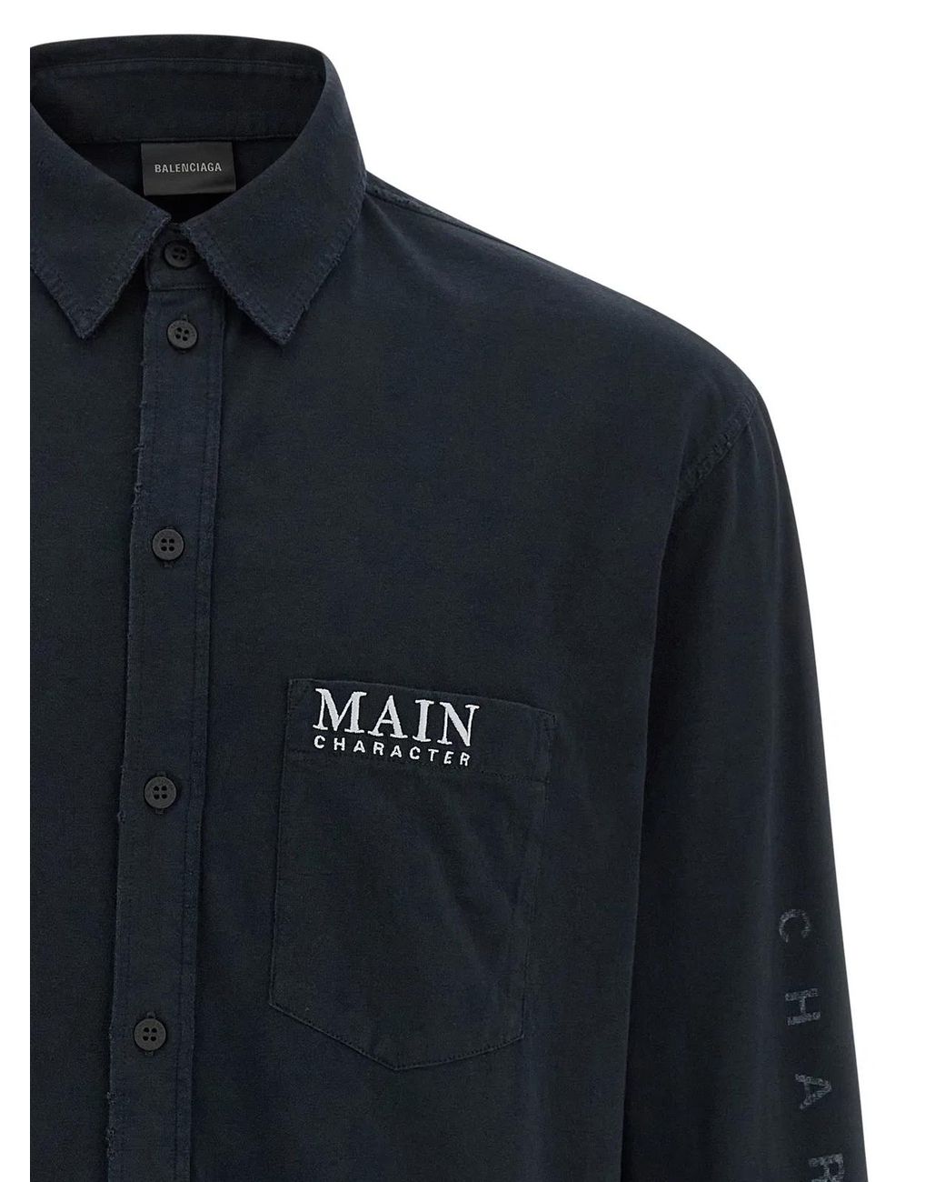Balenciaga Blue Cotton Shirt/T-Shirt for men