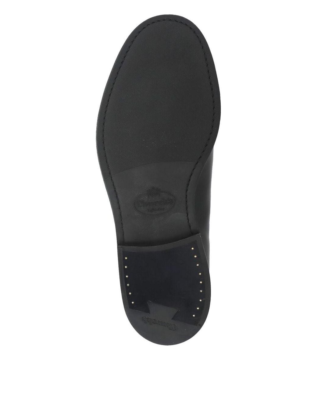 Church's Black Churchs Calf Leather Flat Shoes for men
