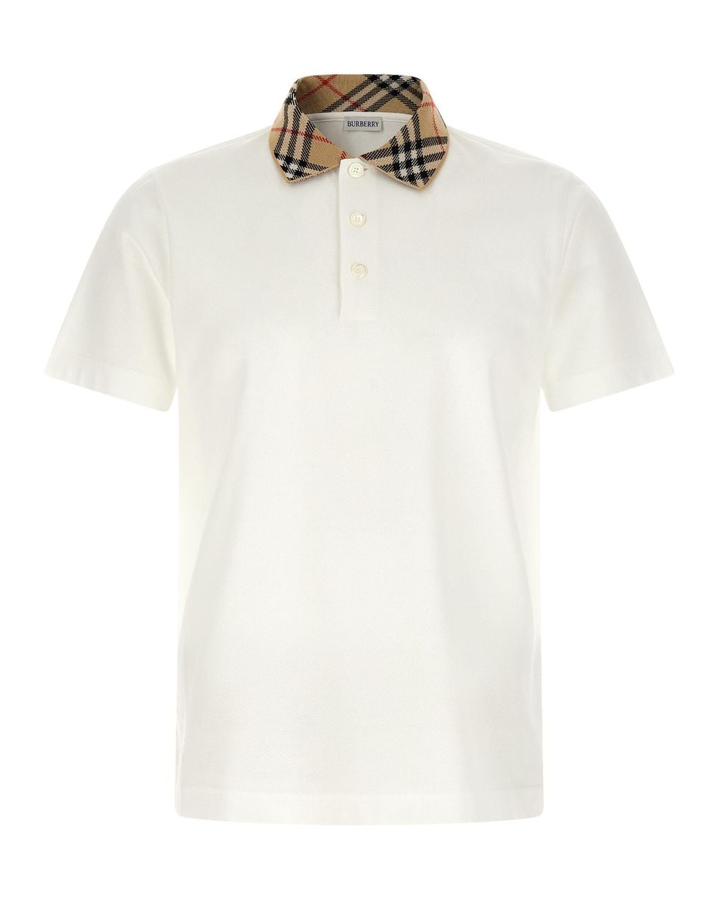 Burberry White 'Evan' Polo Shirt for men