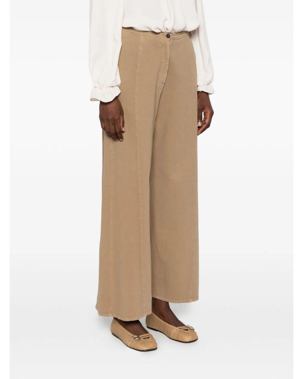 Forte_forte Natural Cotton Wide-Leg Trousers