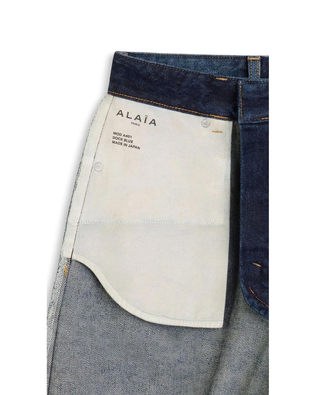 Alaïa Blue Alaia Palazzo Pants Denim