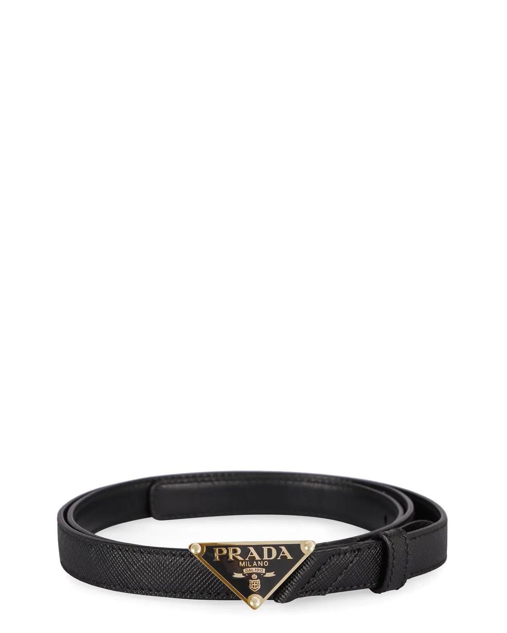 Prada Black Saffiano Leather Belt
