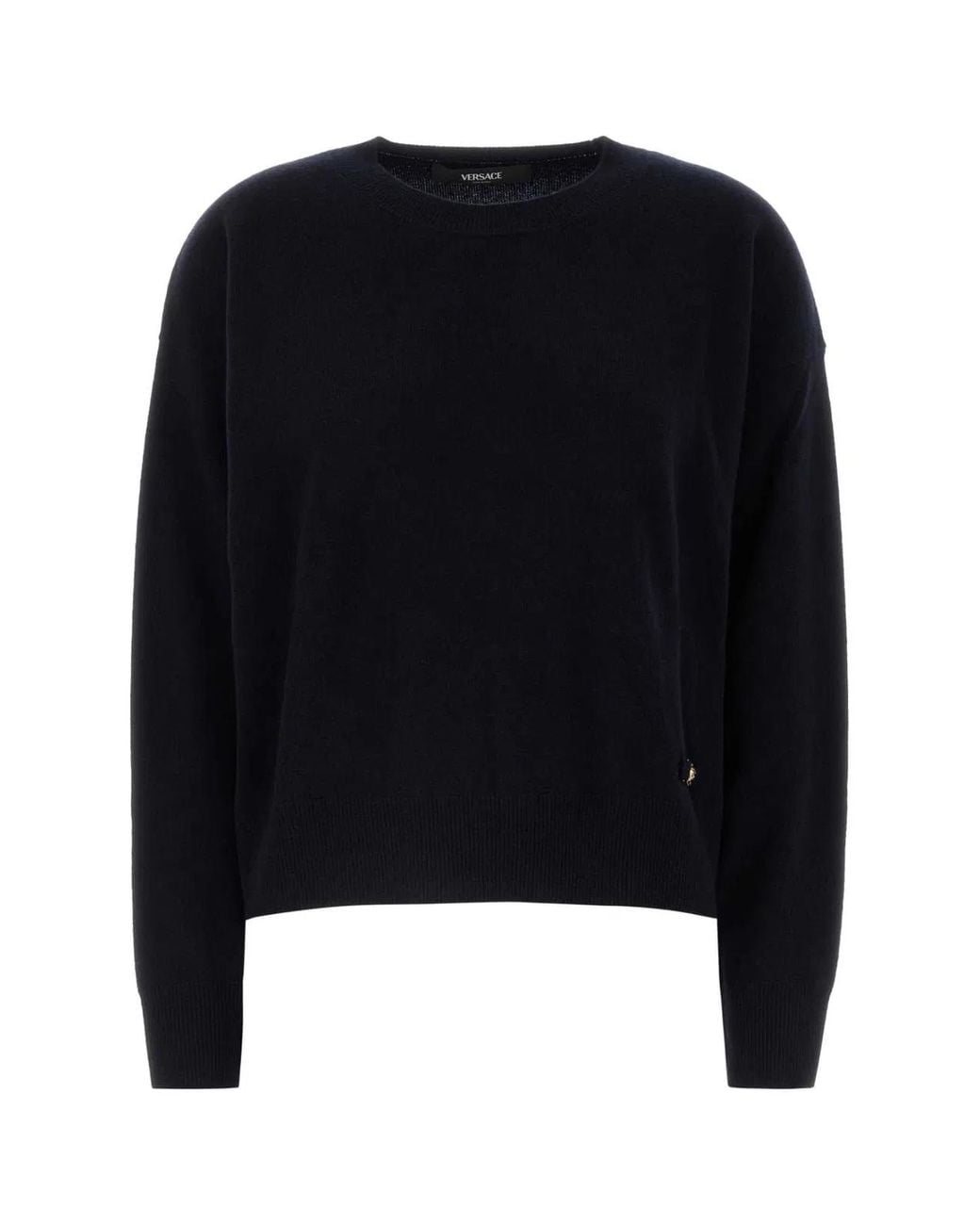 Versace Black Midnight Stretch Wool Blend Sweater
