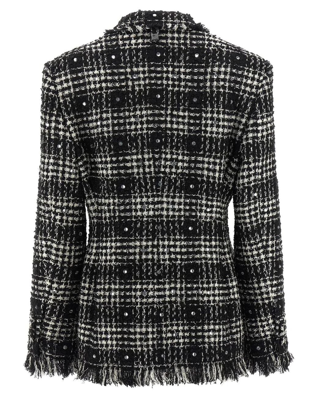 GIUSEPPE DI MORABITO Black Tweed And Rhinestone Blazer