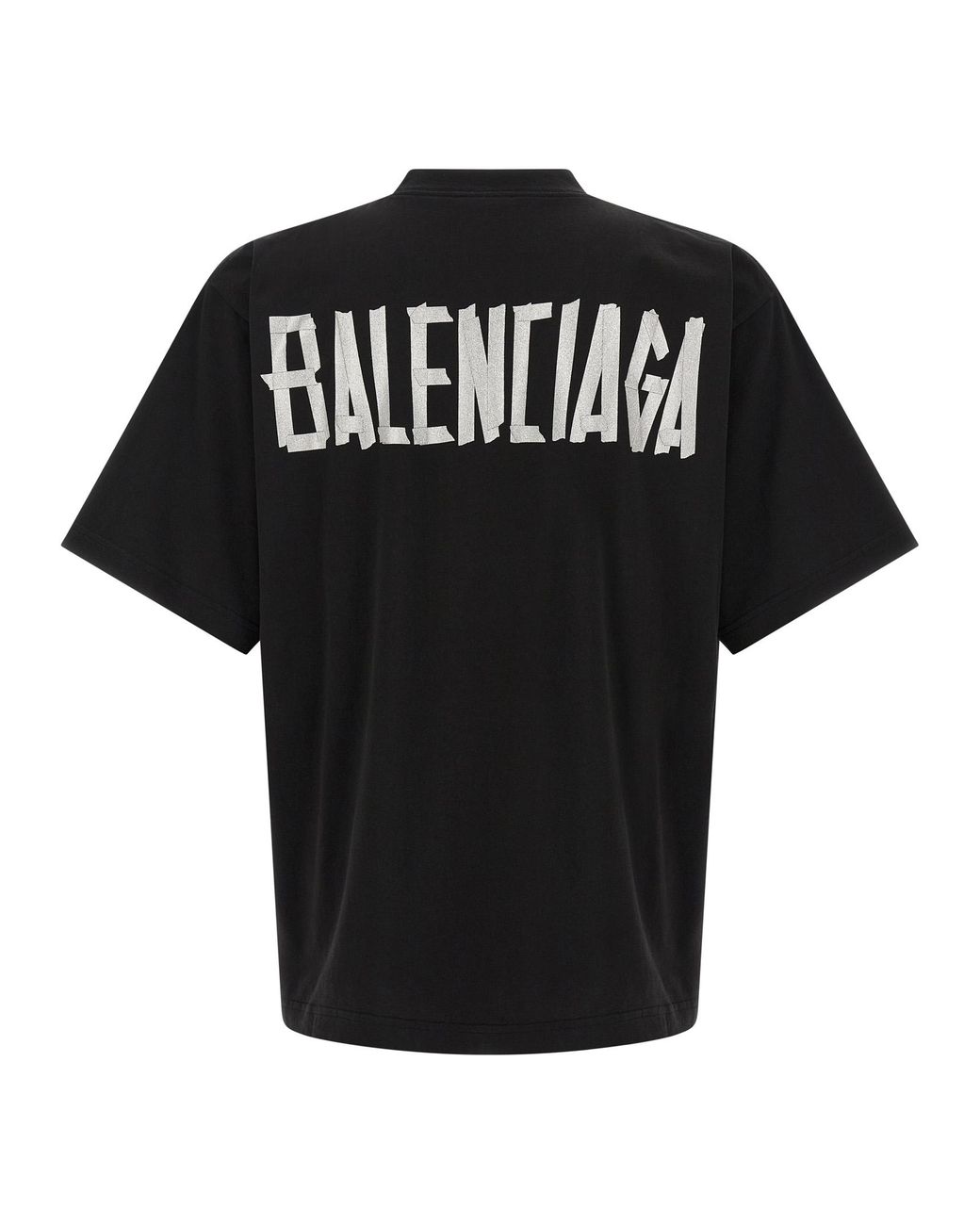 Balenciaga Black 'Glitter Tape Type' T-Shirt