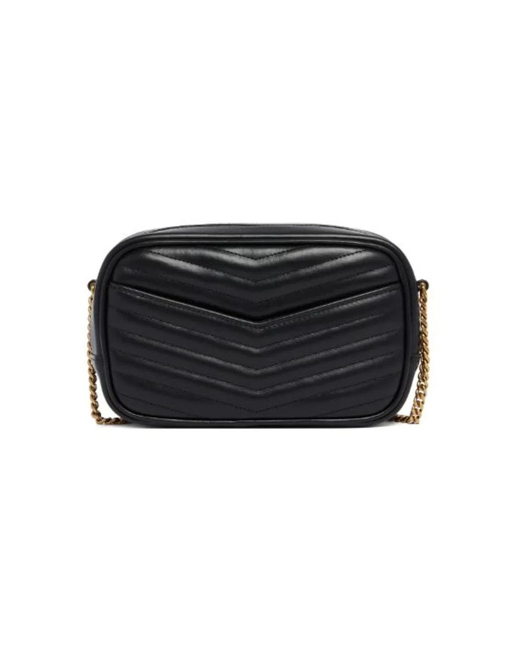 Saint Laurent Black Lou Leather Mini Crossbody Bag