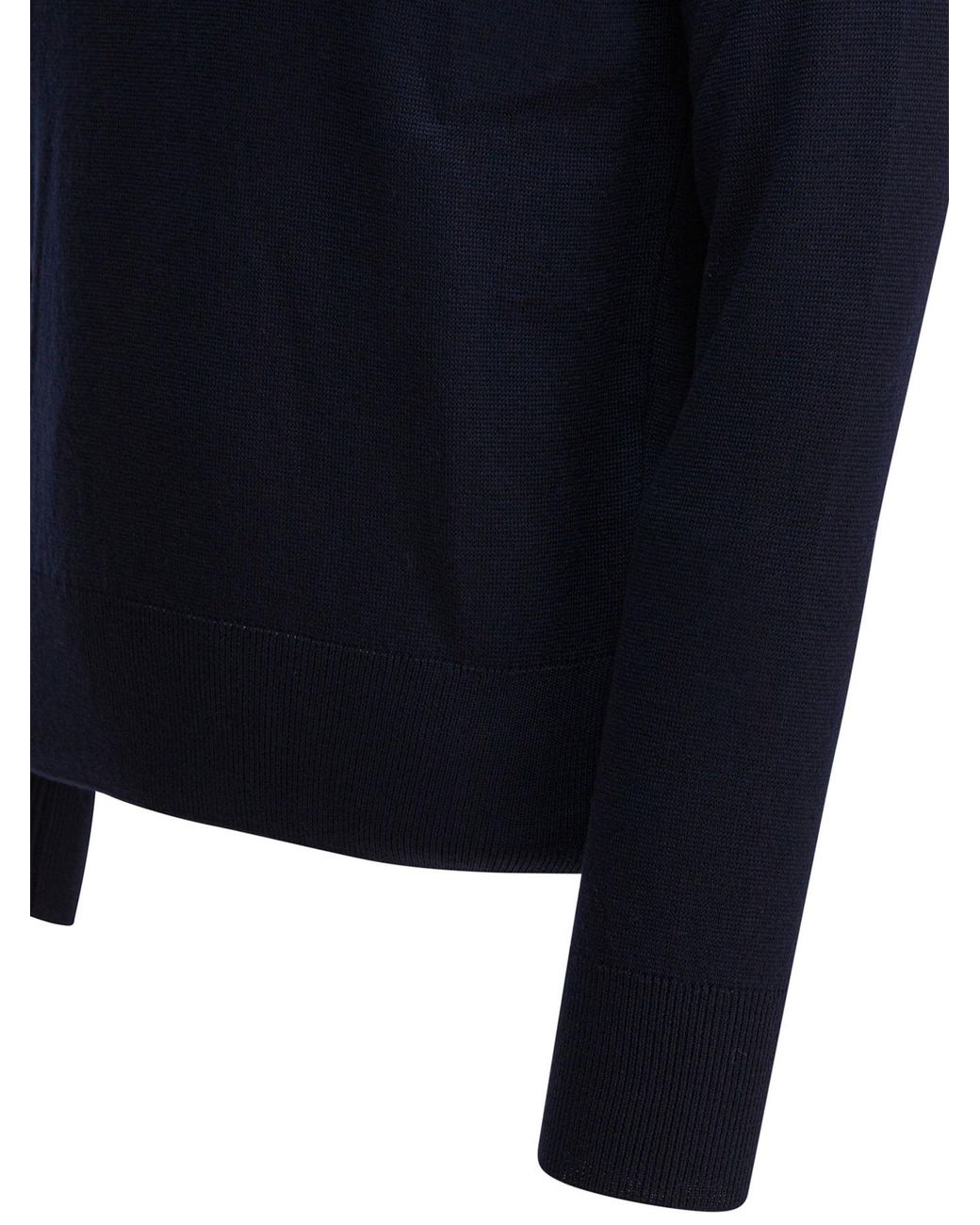 AMI Blue Wool Crewneck Sweater for men