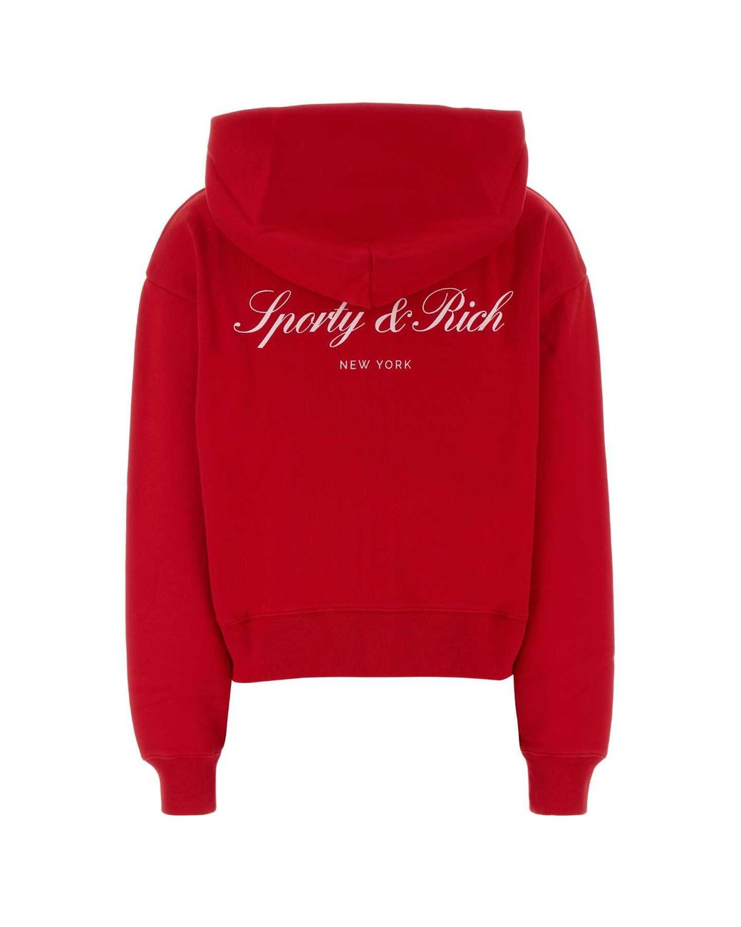 Sporty & Rich Red Sporty Cotton Sweatshirt