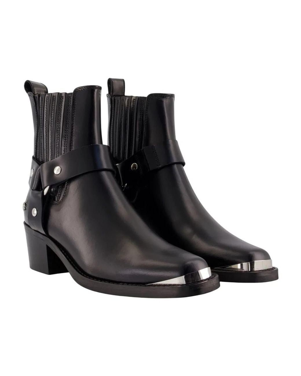 Anine Bing Black Cowboy & Biker Boots