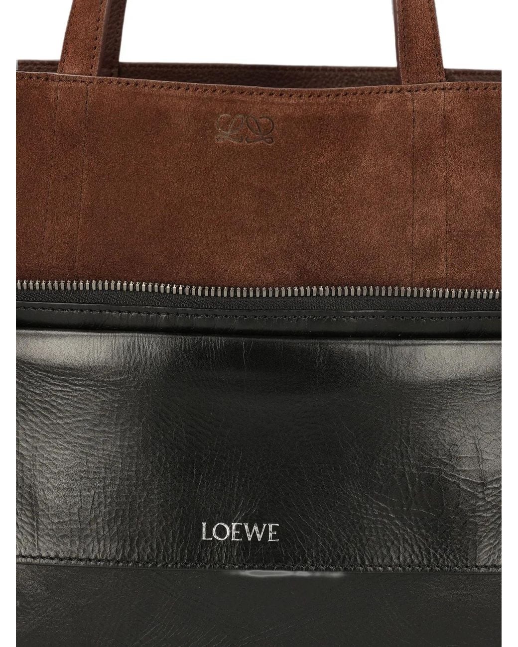 Loewe Black Switch Leather Tote Bag for men
