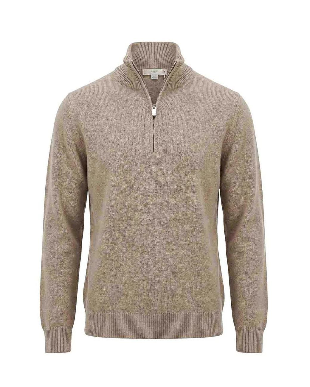 Malo Gray Cashmere V Neck for men
