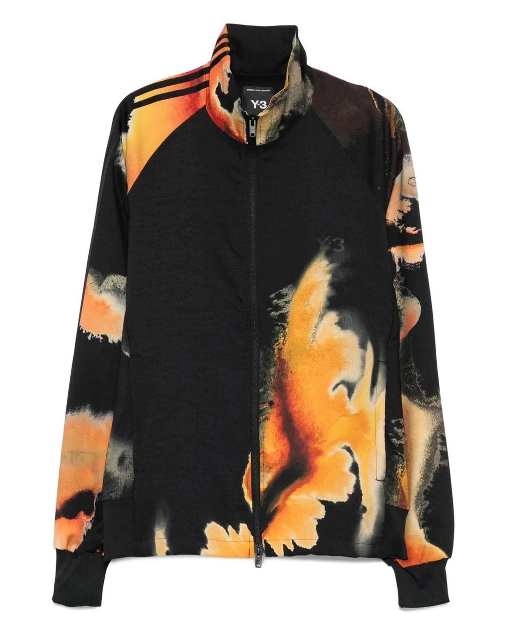 Y-3 Black Three-Stripe Cut And Sew Track Jacket for men