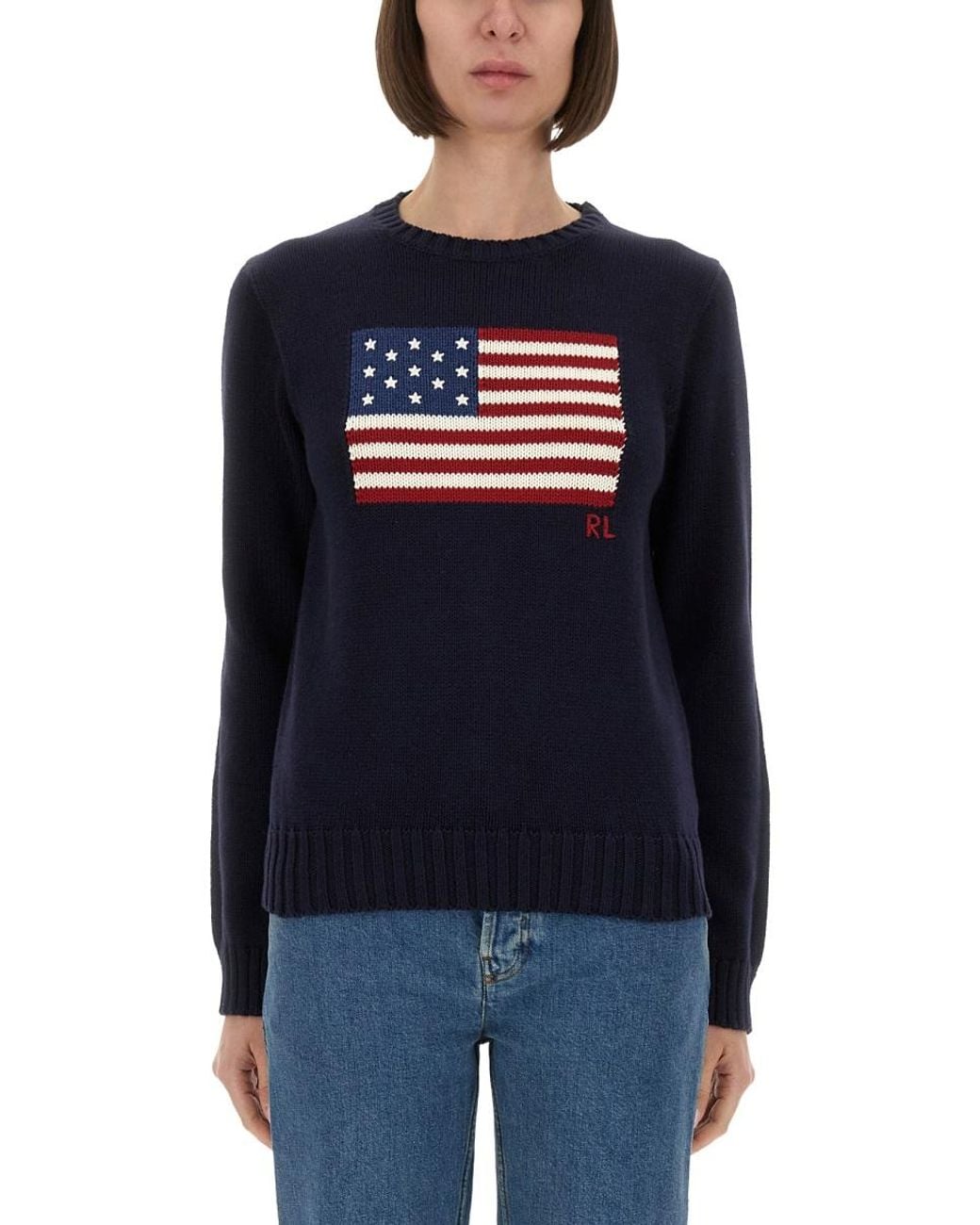 Polo Ralph Lauren Blue Maglia "Flag"
